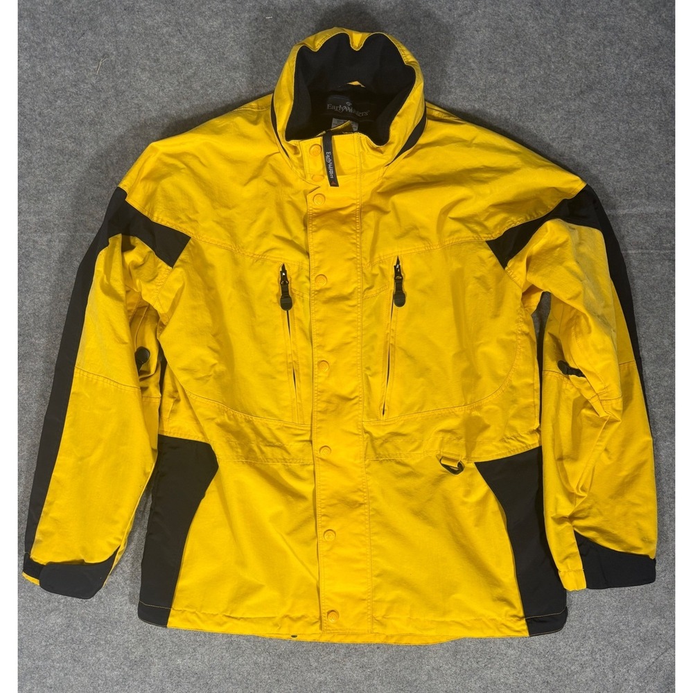 Early Winters Portland Oregon Mens Yellow Black Technical Shell Jacket Size M